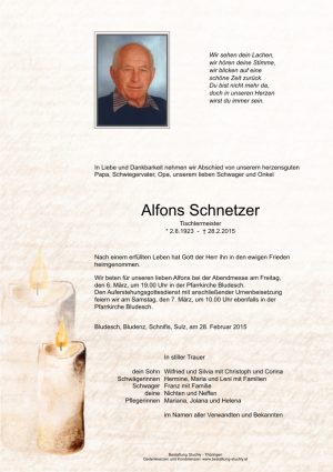 Portrait von Schnetzer Alfons