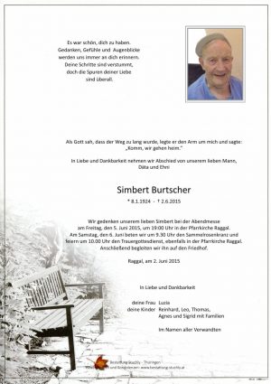 Portrait von Burtscher Simbert