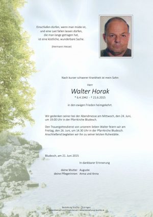 Portrait von Horak Walter