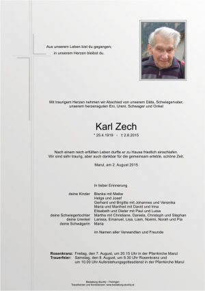 Portrait von Zech Karl