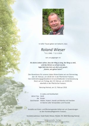 Portrait von Wieser Roland – Nenzing