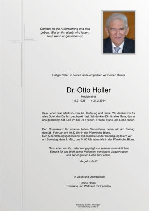 Portrait von Dr. Holler Otto