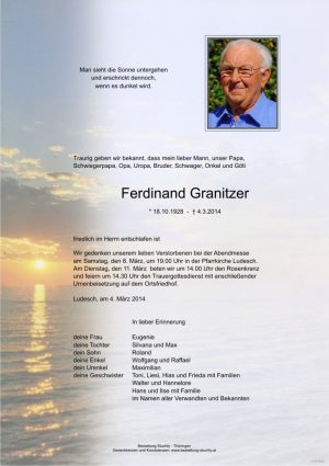 Portrait von Granitzer Ferdinand