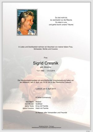Portrait von Cresnik Sigrid