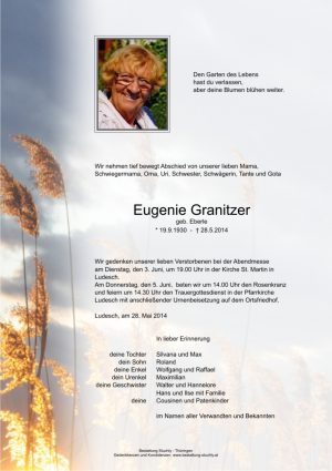Portrait von Granitzer Eugenie