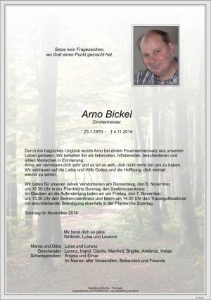Portrait von Bickel Arno