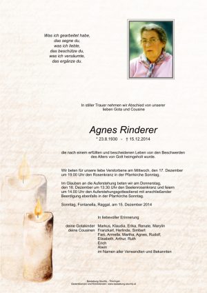 Portrait von Rinderer Agnes