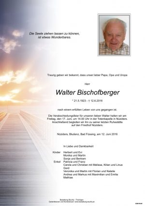 Portrait von Bischofberger Walter