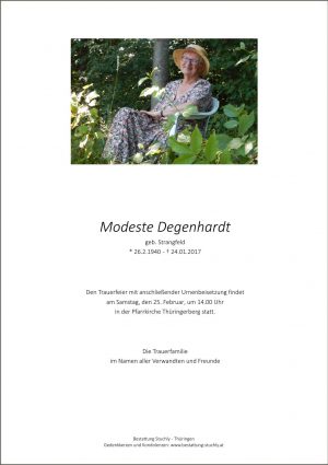 Portrait von Degenhardt Modeste