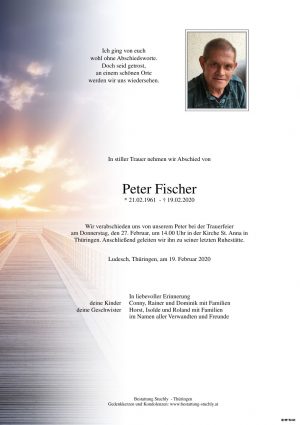 Portrait von Fischer Peter