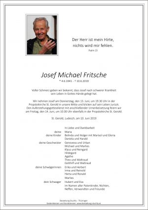 Portrait von Fritsche Josef Fritsche