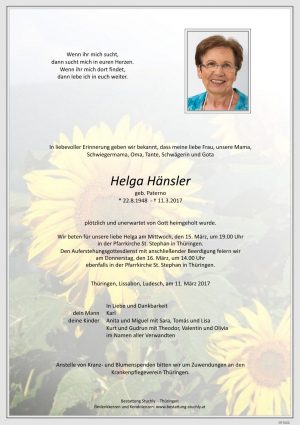 Portrait von Hänsler Helga