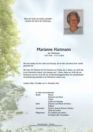 Portrait von Hartmann Marianne