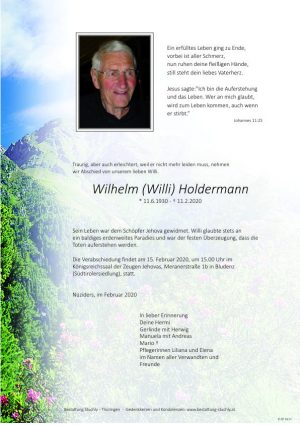 Portrait von Holdermann Wilhelm