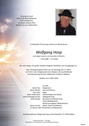 Portrait von Hosp Wolfgang