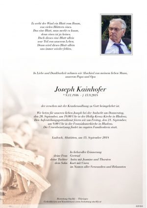 Portrait von Kainhofer Joseph