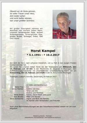 Portrait von Kampel Horst