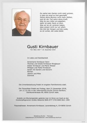 Portrait von Kirnbauer Gusti