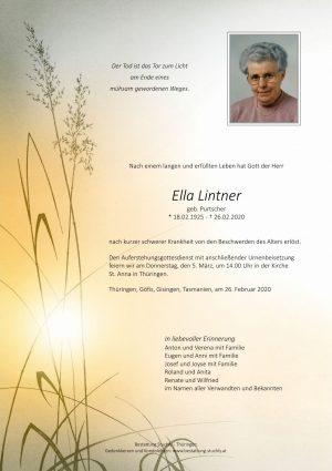 Portrait von Lintner Ella