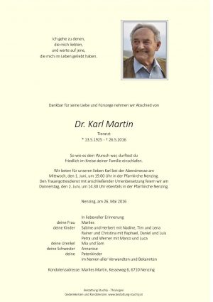Portrait von Dr. Martin Karl