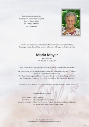Portrait von Mayer Maria