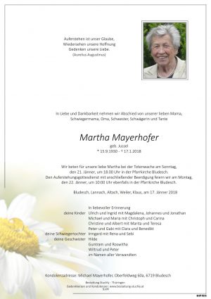 Portrait von Mayerhofer Martha