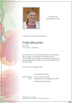 Portrait von Morscher Frida