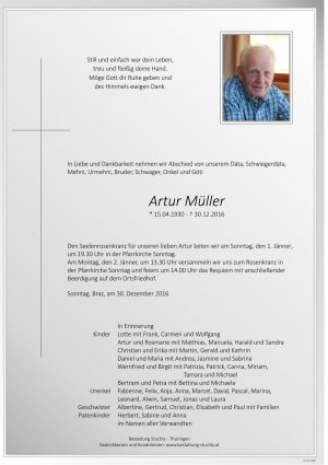 Portrait von Müller Artur