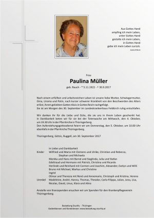 Portrait von Müller Paulina