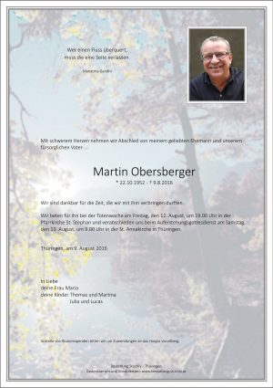 Portrait von Obersberger Martin