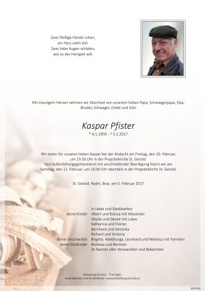 Portrait von Pfister Kaspar