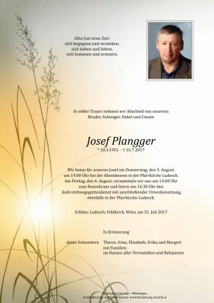 Portrait von Plangger Josef
