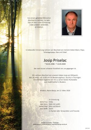 Portrait von Priselac Josip