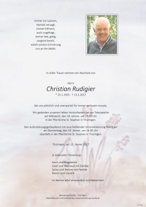 Portrait von Rudigier Christian