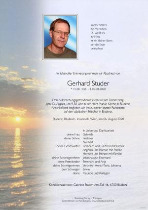 Portrait von Studer Gerhard