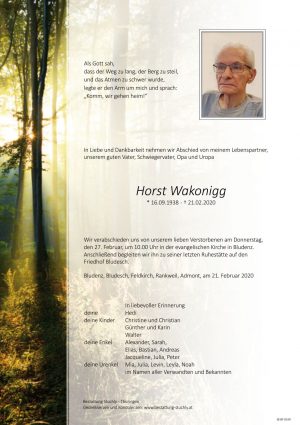 Portrait von Wakonigg Horst